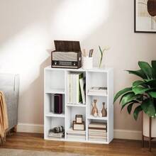 Bookshelf, 8-Tier Stand Shelf, Storage Rack, Kitchen Shelf For Living Room, Bedroom, Office, White - 白色 - 查看 2