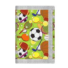 Sports Wallet, Football Basketball Badminton Combination Pattern Style, Ultra-Thin Tri-Fold Wallet, Coin Purse With ID Holder And Zipper Pocket, Ideal Gift Choice, Back To School, Birthday Gift - Multicolor - View 7