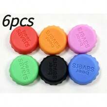 6/1pc Reusable Silicone Bottle Caps - Suitable For Beverage Bottles, Condiment Bottles, Vinegar Bottles - Leak-Proof, Durable, Practical And Colorful Beverage & Kitchen Storage Solution, Perfect For Back To School, Holiday Parties, Outdoor, - Multicolor - View 11