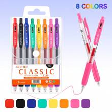 ZhiJi 6/8/10pcs Colorful Neutral Pens - Retractable, Fine Tip (0.7mm), Multiple Vibrant Colors, Gel Pen Set, Eyeliner Pen, Needle Pen, Ballpoint Pen, Perfect For Vibrant Colorful Writing And Sketching, Smooth Writing, Suitable For Painting, Highlighting, Note-Taking, Making Manuals, Office Use - Multicolor - View 14