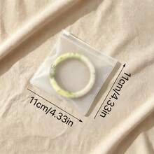 10/30pcs Thick Soft Frosted Transparent EVA Zipper Jewelry Storage Bags, Anti-Oxidation Anti-Dust Portable Storage Pouches, Suitable For Earrings, Rings, Bracelets, Earphone Cables, Makeup Sponges, Travel, Dorm, Home, Vacation Multi-Purpose Storage Bags - White - View 10