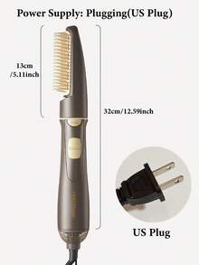 Sikat Pengering Rambut Panas CRASTS yang Dapat Dilepas, 2 Pengaturan Panas, Alat Penata Rambut Pengering, Alat Penata Rambut Pengering Satu Langkah, Alat Penata Rambut Lurus Anti-Kusut dan Bervolume, Cocok untuk Semua Jenis Rambut - Coffee Brown - View 5