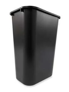 Rubbermaid Commercial Products Bote de Basura de Plástico para Hogar, Cocina y Oficina, Papelera Multiusos Resistente, 38.80 L 10.25 G,Negro FG295700BLA - Negro - Ver 7