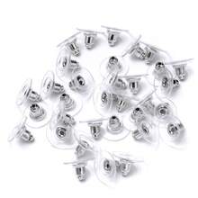 100 Pcs/Box Earring Hooks Set, Includes Earring Backs, Ear Wires, Earring Posts, For Jewelry Making, DIY Earrings, Stainless Steel Accessories - Multicolor - View 6