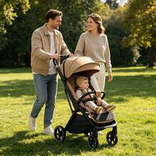Lightweight Stroller, Portable Stroller, Ideal For Travel, Essential Baby Accessory, Breathable Mesh Fabric, One-Step Folding Stroller - Brown - View 10