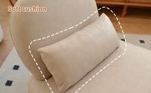Sturdy Velvet Accent Chair Solid Wood Legs - 駝色 - 查看 1