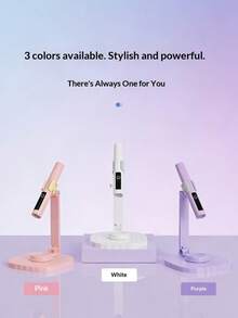 1 Set Multi-Angle Adjustable ABS Material 180° Foldable 360° Rotatable Dual-Mode Timer Touch Digital Display White Light Purple Light Pink Handheld UV LED Nail Lamp, Home Salon Nail DIY Gel Curing Supplies Tool - one-size - View 5