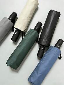 1pc Large Fully Automatic Folding Umbrella For 2-3 People, Sun Protection And Rain, Unisex - Multicolor - View 4