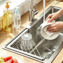 1pc Premium Triangular Sink Strainer Basket, Efficient Residue Filtration Rack, Durable Metal Surface, Suitable For Kitchen Sink And Washbasin, No Charging Required, Easy To Clean - A - View 5