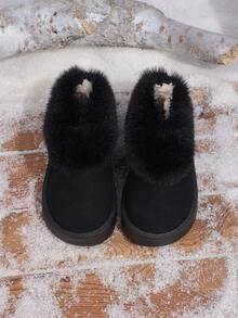 Infant Fashion Snow Boots Unisex Versatile Casual Outdoor Ankle Boots - Black - View 3