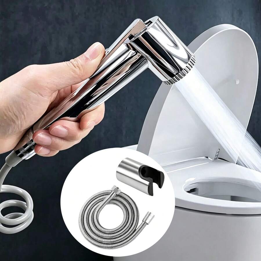 手持式洗屁股噴頭,壁掛式高壓馬桶噴槍,適用於個人衛生、寵物洗澡及浴室地板清潔 - 不規則 - 查看 1
