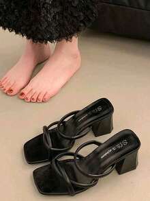 Women Heeled Sandals - Black - View 2