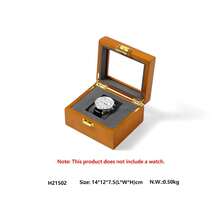Oirlv Wooden Watch Storage Box With Glass Window, 2-Slot Watch Display Box Jewelry Organizer, Men's Watch And Bracelet Storage, Gift For Watch Enthusiasts - Watch Box - View 15