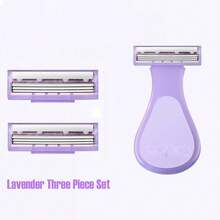 3pcs Women's Shaving Razor Set, Home Hair Removal Device For Underarm, Leg And Pubic Hair Trimming And Cleaning, Private Area Shaving Razor, Leg Shaving Razor, Replaceable Blade Head, Christmas, Back To School, Holiday, New Year Gift, Perfect Party Gift, Party Favor, Women's Gift, Perfect Gift For Mom - Multicolor - View 13