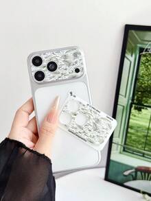 1pc Vintage Sketch Green Floral Leaf Print Full Coverage Anti-Fingerprint 9H Hardness Camera Lens Protector, Compatible With IPhone 18 Pro Max/18 Pro/17 Pro Max/17 Pro, Anti-Oil Anti-Drop Anti-Explosion Bubble-Free Auto-Adsorption Easy Installation Protective Film - Floral - View 8