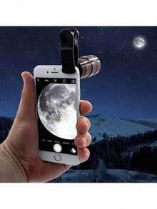 1pc Universal 8X/12X/20X Telephoto Lens Accessory, Clip-On Telephoto Lens, Suitable For Single Camera Lens, High Definition Photography Zoom Lens, Mobile Phone Camera Zoom Lens With Phone Clip (Not Suitable For Dual Camera And Triple Camera Configurations) - Multicolor - View 8