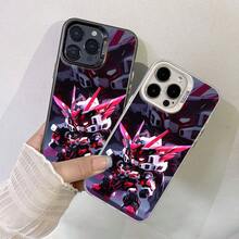 [24h Shipping From DE] Sci-Fi Mecha Style  Phone Case With Mechanical Spiked Details In Red White And Black, Combat Stance,  Anime Aesthetic, Shockproof Protective Cover For Phone 18 ProMax Pro 17 16 Plus E 15 14 13 12 11 XS Max XR X Air  S26 Ultra Plus S25 S24 S23 FE S22 S21  15 Ultra Pro 14 13 Slim Skin-Friendly Grip, Durable Drop Resistant, Stylish - White - View 3