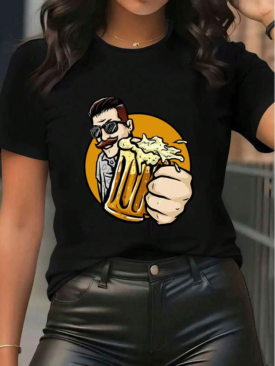 Women T-Shirts - 黑色 - 查看 1