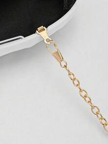 1pc European And American Women's Acrylic Evening Clutch Bag, Box Design Water Drop Shape Handbag, Fashionable Chain Crossbody Bag, Party Bag, Ball Bag, Wedding Bridal Bag, Banquet Bag, Asymmetrical Bag, Random Pattern - White - View 6