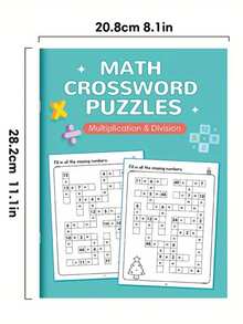 32-Page Math Puzzle Workbook, Fill-In-The-Blanks Within 20, Mental Math Addition Subtraction Multiplication Division, Brain Training Activity Book With Answers, Preschool Kindergarten Home Education Learning, Educational Back To School Gift - A - View 13