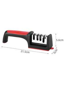 Multifunctional 3-Stage Quick Knife Sharpener With Non-Slip Base, Kitchen Knife Accessories And Tools - Black - View 4