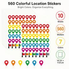 560pcs Colorful Position Stickers, Location Marking Stickers For Planner, Suitable For Teachers, Parents, School, Learning, Error Marking, Knowledge Point Marking, Handmade Self-Adhesive Labels, Back To School Decoration Stickers, Marking Stickers, Gift Decoration Stationery Stickers, Back To School Stickers - Multicolor - View 10