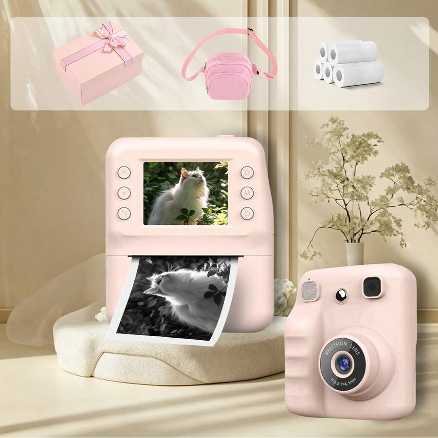 2-In-1 Instant Print Camera & Photo Printer With 2.4-Inch Screen, 1080P HD Lens, Selfie Mode, And 1300mAh Rechargeable Battery – Includes Gift Box, Travel Companion For Men And Women, For Festivals, Birthdays, And Holiday Gifting - View 1