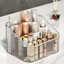 3pcs Portable Cosmetic Storage Box + Nail Art Storage Box (Set), Transparent Plastic Jewelry Storage Box, Makeup Organization And Storage, Hair Clips, Hair Accessories, Hair Ties And Other Jewelry Storage Box, Used For Bathroom Room Vanity Display Box, Bathroom Accessories - Clear - View 7