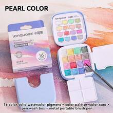 16-Color Solid Watercolor Gift Set, Pure And Delicate Colors With Rich Layering, Smooth Lines And Comfortable Grip, 4-In-1 Water Bucket + Paint + Palette + Brush, Portable For On-The-Go Creation, Back To School - Multicolor - View 17