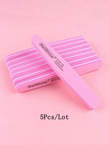 5pcs Double-Sided Nail Files With Flexible Foam Blocks And Crescent-Shaped Buffing Blocks Manicure Tool Set - Multicolor - View 24