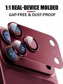Gorilla Hero 2pcs, Lens Protector Cover [Burgundy Protector Cover] Advanced Adhesive, Smooth And Firm Attachment. Ultra-Clear Transparency, Restoring True Shooting Colors. Matte Surface Delicate And Soft, Waterproof, Anti-Fingerprint, Easy To Clean, Suitable For Daily Travel, Outdoor Creation, Business Office And Other Various Usage Environments. Compatible With IPhone 18promax/18pro And Other Models. - Burgundy - View 5