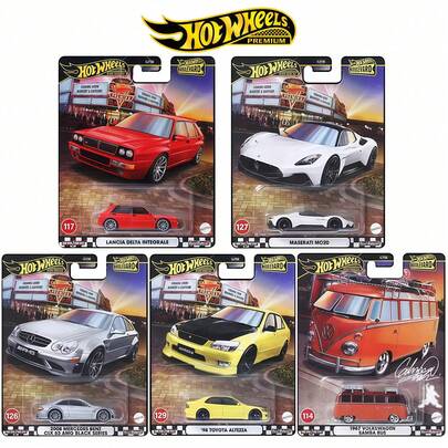Mattel Colección de coches de juguete Hot Wheels Car Culture Mercedes-Benz Maserati Garden Avenue Blue Flag Toyota Land Shark Volkswagen GJT68 Regalo