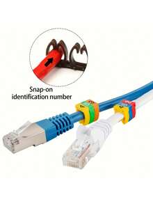 100pcs Cable Marker Kit, Cable Management Sleeves, Colored Wire Numbering Tubes, 0-9 Number Wire Labels And Clip-On Wire Markers, Suitable For 1.5mm²/2.5mm²/4mm²/6mm² Wires, Flame Retardant PVC Cable Identification - Multiple Styles - View 6