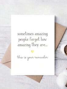 OBOVAY Fun Decorative Gemstone Cards With Envelopes, Featuring Encouraging Words. Suitable For Him Or Her, Friends, Colleagues, Family. Perfect For Birthdays And Special Occasions. Fun And Inspirational Greeting Cards. - A - View 6