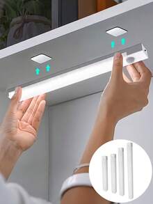 智慧 LED 感應燈，磁吸式可調光櫥櫃燈，適用於走廊、廚房櫥櫃、樓梯、走道、衣櫥、居家櫥櫃 - 白色 - 查看 7