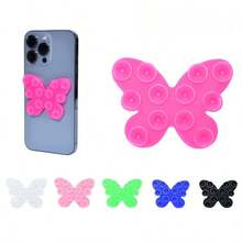 2/4/6Pcs Butterfly Shaped Double-Sided Suction Cup Phone Holder, Multiple Colors Available, Washable And Reusable, Strong Adhesion For Selfie Video, Compatible With Phones And Tablets - Multicolor - View 12