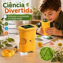 Brinquedo Microscópio Digital Infantil Portátil Zomm 1000x - Amarelo - Visão 2