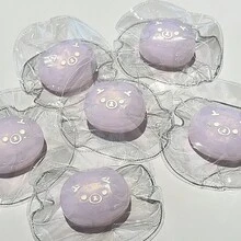 淺紫色亮片熊臉透明擠壓紓壓玩具 個裝 柔軟壓力釋放 捏捏玩具 桌面擺飾 - 彩色 - 查看 2