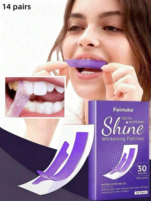 2/6/14/42pcs Teeth Whitening Strips, Deep Cleaning, Stain Removal, Whitening, Teeth Whitening Care Product Suitable For Home Use, Can Remove Teeth Stains And Discoloration, Especially Coffee And Tea, Effective Teeth Whitening And Oral Care Strips