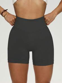 4PCS High Waist Tummy Control Shorts – Compression Fit Butt Lifting Yoga Shorts For Women, Running & Cycling - Multicolor - View 4