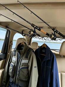 1/2/3/4 Piezas Perchero Colgante para Ropa de Coche, Perchero Ajustable para Vehículo para Viajes & Uso Diario, Cuerdas para Colgar Ropa - Multicolor - Ver 4