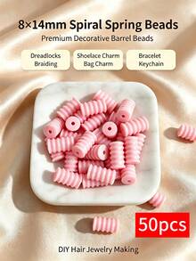 50/100pcs 8x14mm Acrylic Multicolor Spiral Barrel Beads,Cute Cylindrical Large Hole Plastic Beads,Suitable For DIY Hair Accessories And Bead Jewelry Making,Shoe Charms, Bag Chain, Bracelets,Keychains,Crafts For Adults - Multicolor - View 21