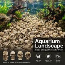 5/20/50/100pcs Halloween Decor Random Spooky Skull Figurine Pack, Aquascaping Supplies, Planter Pot Topper, Lizard Terrarium Home Tabletop Decor - MULTI - View 2