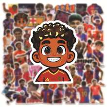 FIFA 50pcs Lamine Yamal Football Stickers, Jersey #19, Match Action, Celebration & Player Graphics, Suitable For Scrapbooks, Journals And Football Fans - Multicolor - View 2