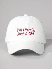 1件刺繡「I'm Literally Just A Girl」棒球帽，可調節防曬休閒帽，適合春夏秋旅行、海灘度假，男士遮陽帽，Y2K風格青年帽 - 棒球帽 - 查看 19