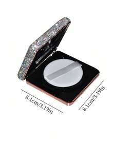 1pc 15g Luxury Sparkling Rhinestone Foundation Liquid Dispenser Empty Container, Portable Travel Cosmetic Divider Box, Exquisite Gift - View 4