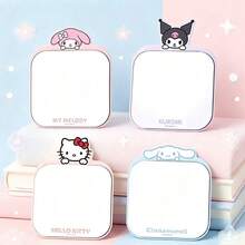 Miniso Sanrio IP Metal Table Mirror, Cute Cartoon Desktop Dressing Mirror, High‑Definition Makeup Mirror, Ornament For Dorm Home Office, Textured Metal Frame (1 PC) - Multicolor - View 1