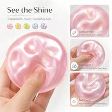 Macaron Pearl Color Jelly Squishy, Super Elastic Stretchable Transparent Liquid Stress Relief Finger Squeeze Ball, Glossy Gradient Sensory Decompression Toy, Portable Cute Hand Toy, Suitable For Adults And Children - Multicolor - View 5