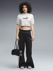 Puma Sweatshirt Rajut Putih ESS ELEVATED No.1 Logo Wanita - Tanpa Sweatshirt 63664505 - Hitam dan Putih - View 1