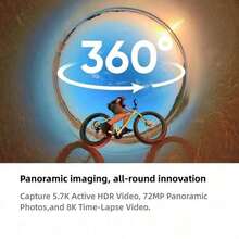 Insta360 X3 Panoramic Action Camera, Supports 5.7K 360° Active HDR Video, 4K Single Lens Camera, IPX8 Waterproof, Suitable For Motorcycle, Sports And Vlogging (Brand New Only Activated) - View 3